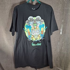 Jack Of All Trades Rick and Morty Multiverse Clones Black Graphic Tee VG XL